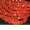 Natural Fanta Orange Carnelian Micro Faceted Cube Box Beads Strand Rondelles Sold per 6 beads & Sizes from 5mm to 6mm approx. Carnelian is a brownish-red semi precious gemstone. It is found commonly in india as well as in south america. Also known for fen